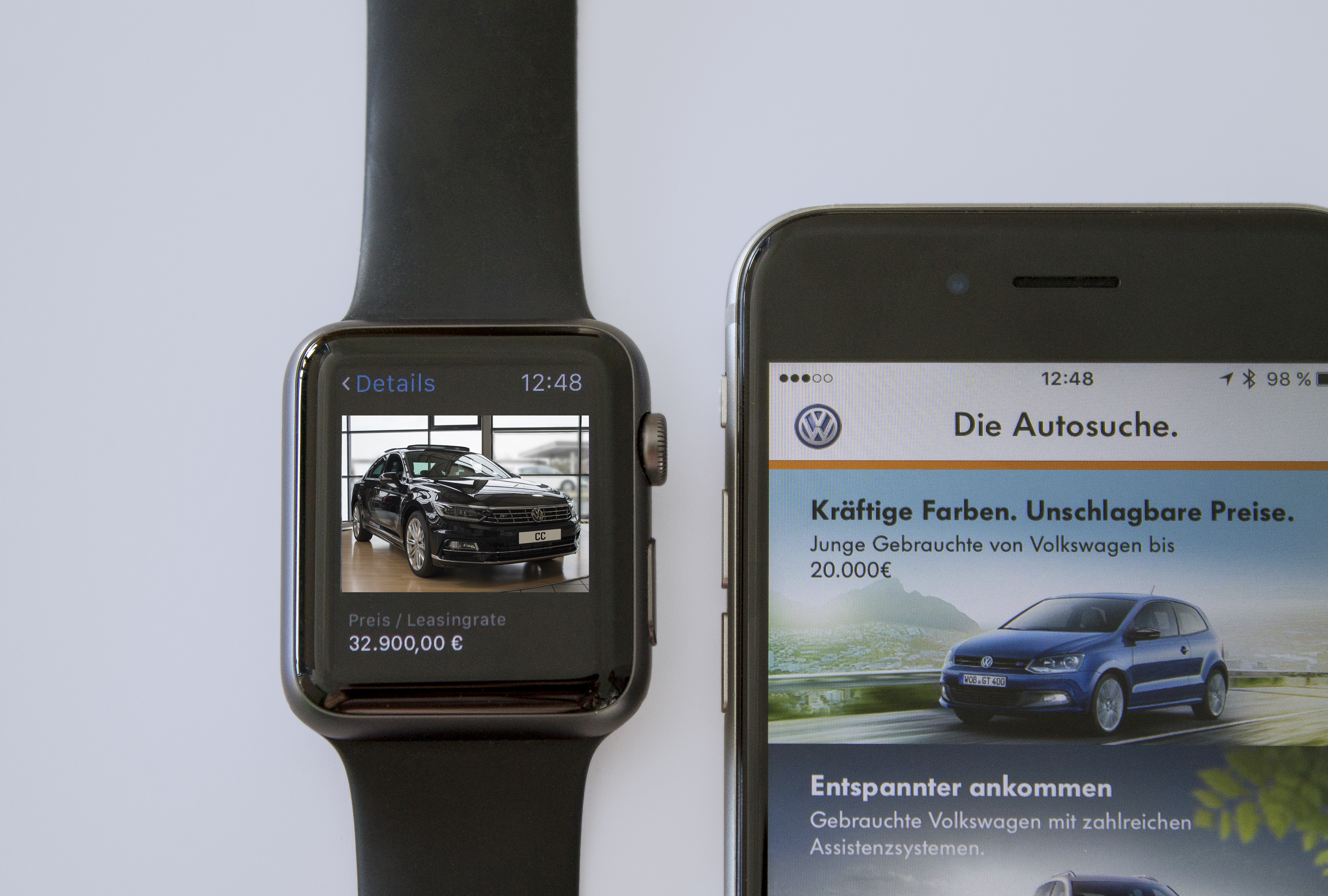 Autosuche via Smartphone und Apple Watch